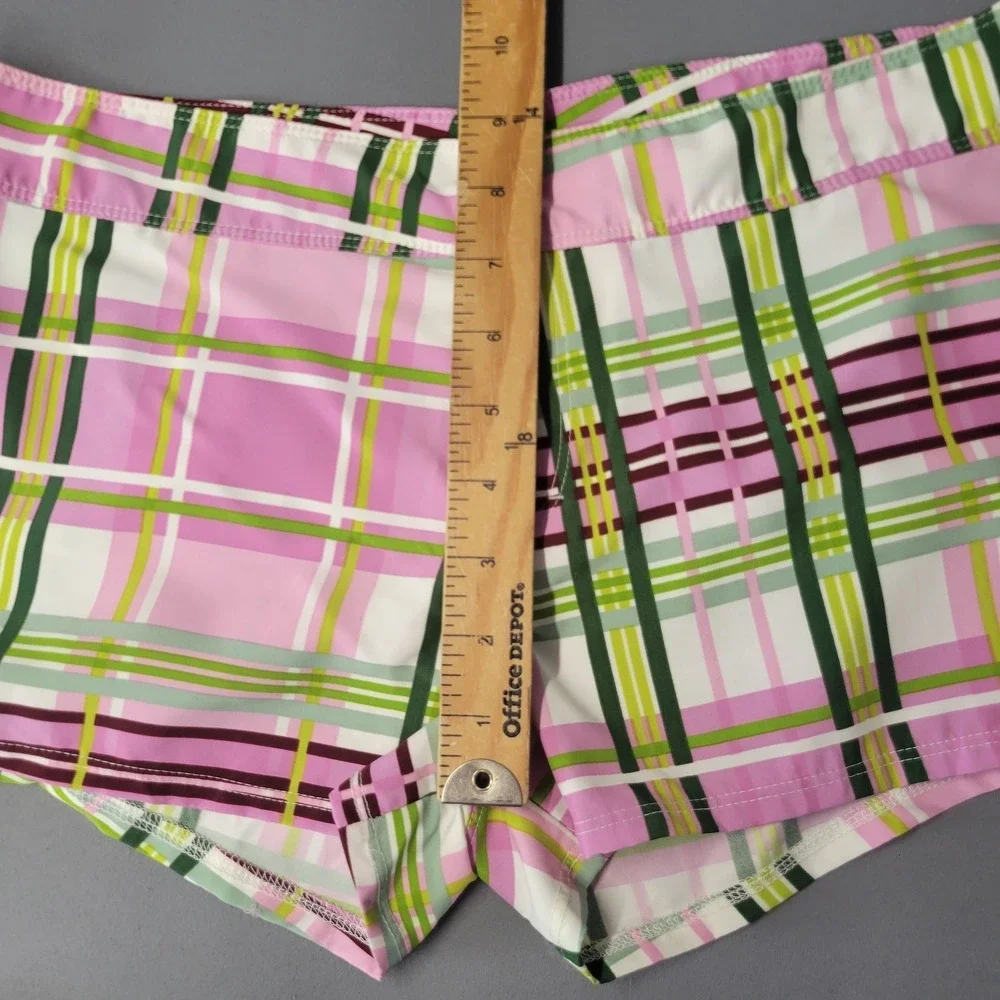 Agua Doce Shorts Womens Medium Plaid Swim Boardshorts Brazilian Beach Swimwear